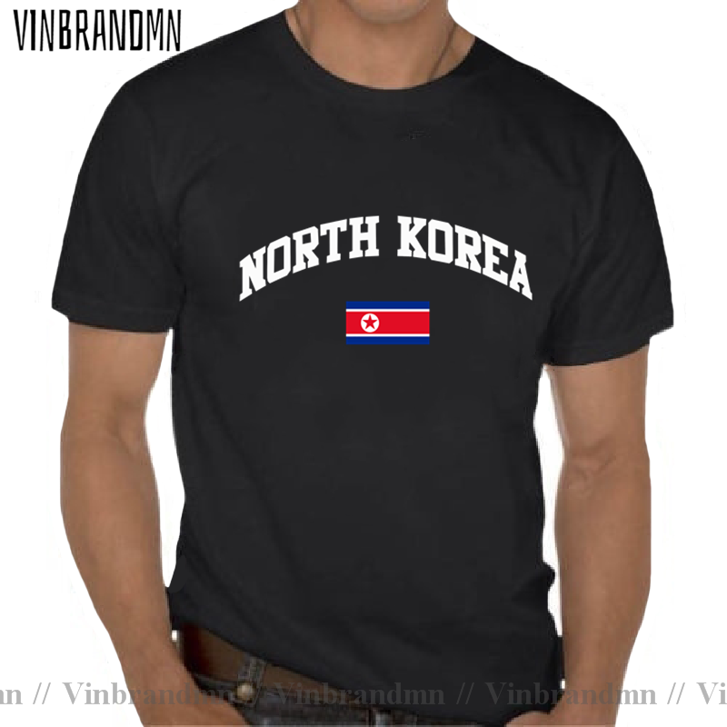 Streetwear Brand Korea - Vinbrandmn Kuzey Kore Bayrağı Erkek Tshirt