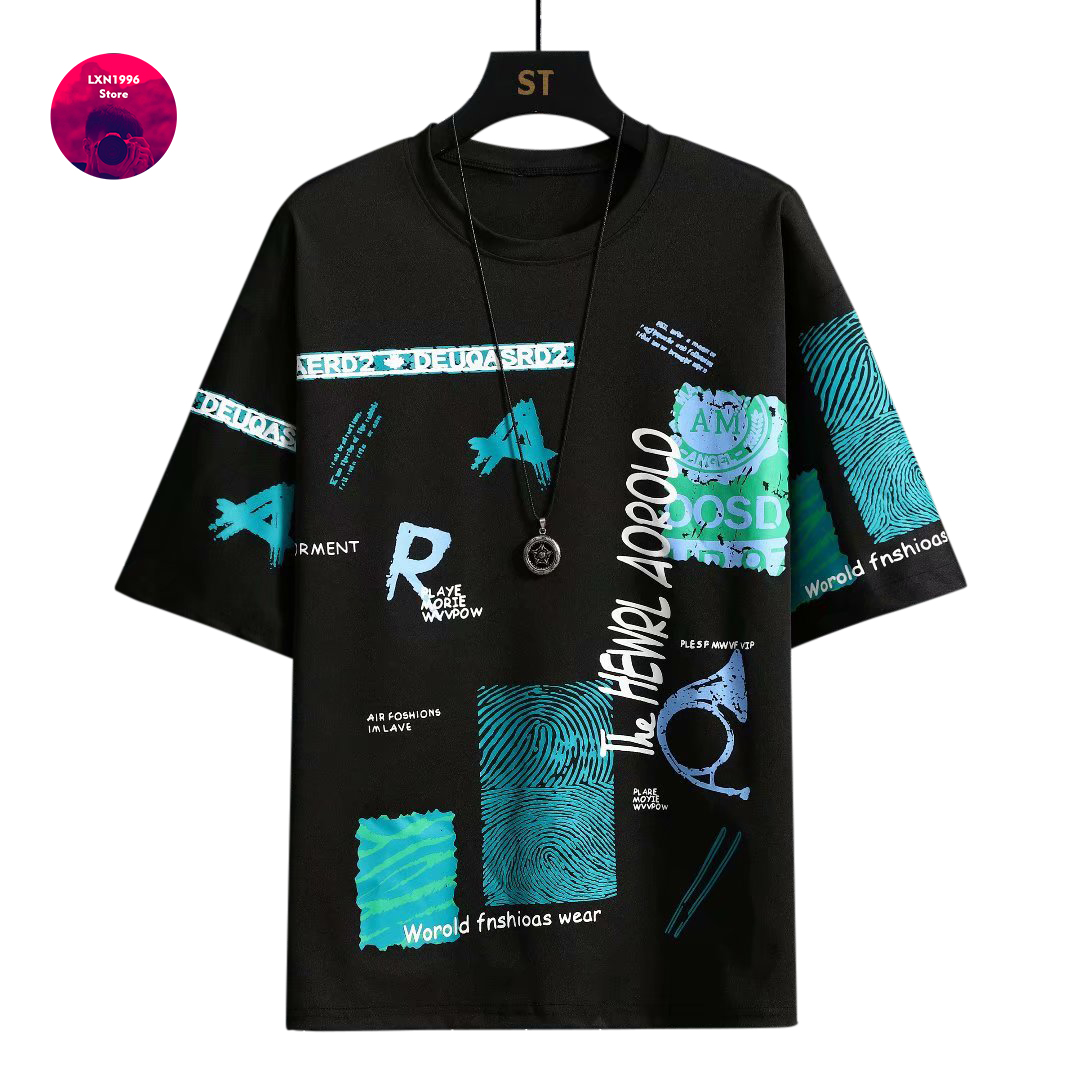 Streetwear Brand Japan - Erkekler Harajuku grafik siyah yaz kısa